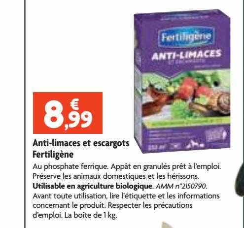 anti-limaces et escargots fertiligène