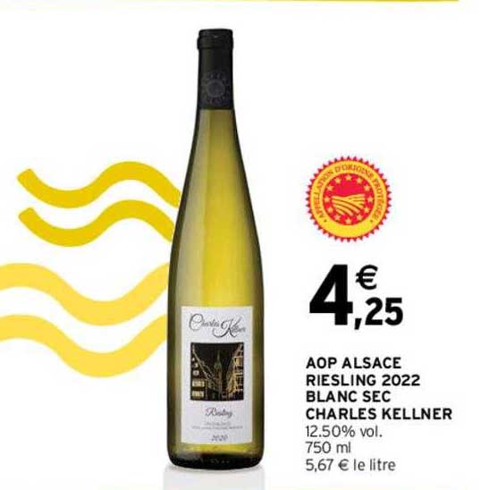 Aop Alsace Riesling 2022 Blanc Sec Charles Kellner