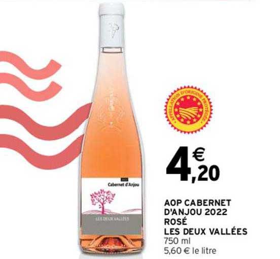aop cabernet d'anjou 2022 rosé les deux vallées