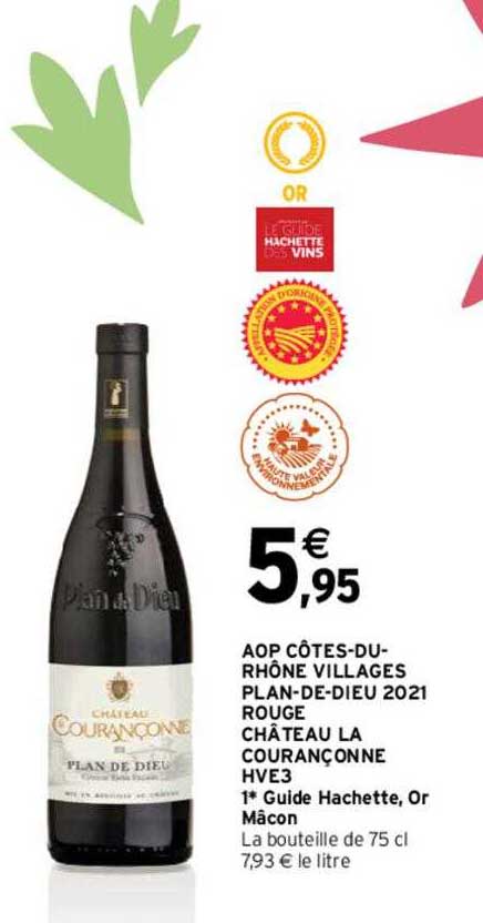 aop côtes-du-rhône villages plan-de-dieu 2021 rouge château la courançonne hve3