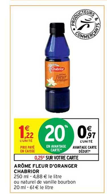 arôme fleur d'oranger chabrior