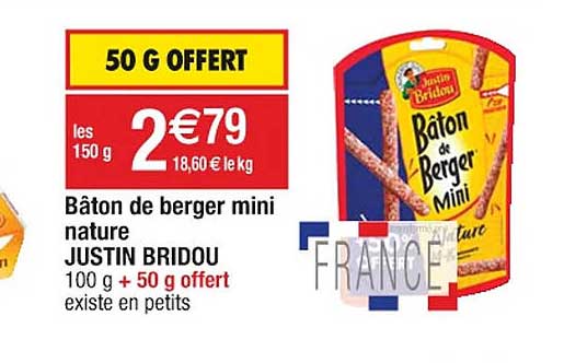 bâton de berger mini nature justin bridou