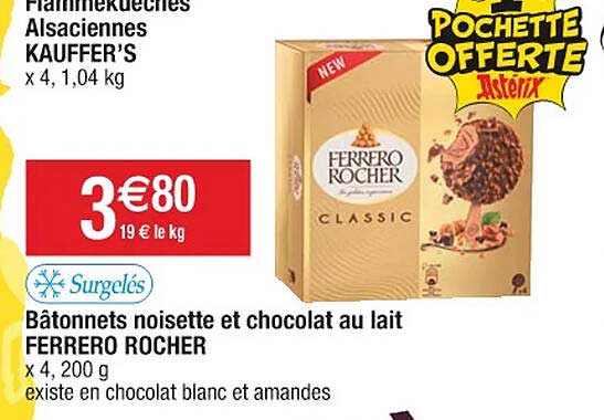 Bâtonnets Noisette Et Chocolat Au Lait Ferrero Rocher