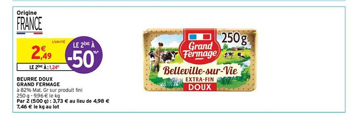 beurre doux grand fermage