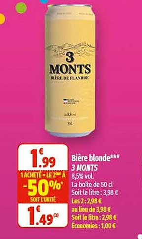 bière blonde 3 monts