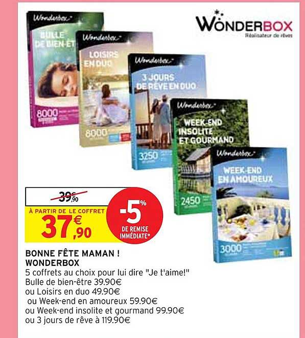 bonne fête maman ! wonderbox