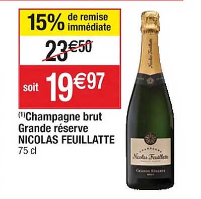 champagne brut grande réserve nicolas feuillatte