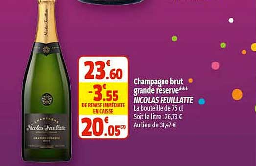 champagne brut grande réserve nicolas feuillatte
