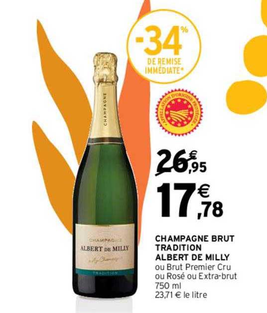 champagne brut tradition albert de milly