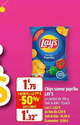 Chips Saveur Paprika Lay's