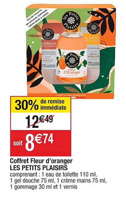 coffret fleur d'oranger les petits plaisirs