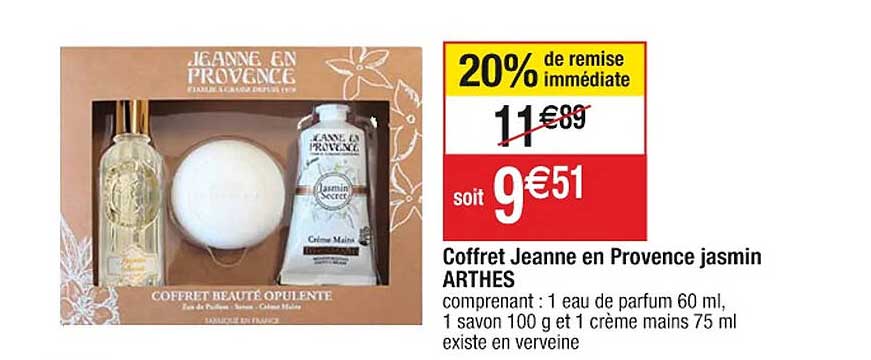 coffret jeanne en provence jasmin arthes