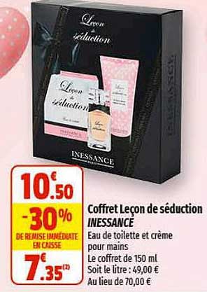 coffret leçon de séduction inessance