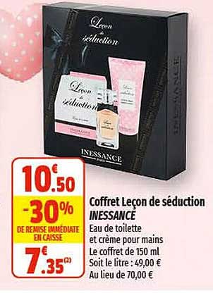 coffret leçon de séduction inessance