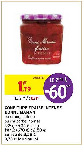Confiture Fraise Intense Bonne Maman