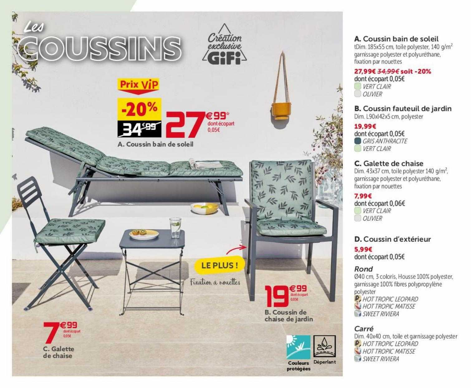 Coussin Bain De Soleil, Galette De Chaise, Coussin De Chaise De Jardin