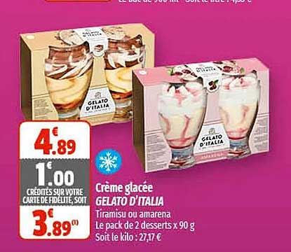 crème glacée gelato d'italia