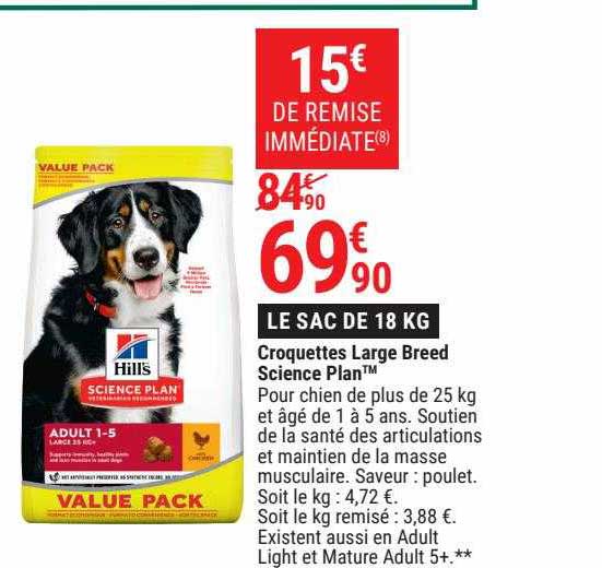 croquettes large breed science plan