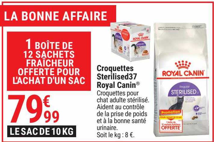 croquettes sterilised 37 royal canin