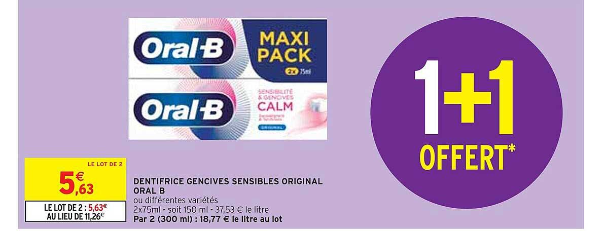 dentifrice gencives sensibles original oral b