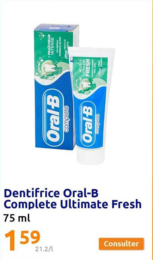 dentifrice oral-b complete ultimate fresh
