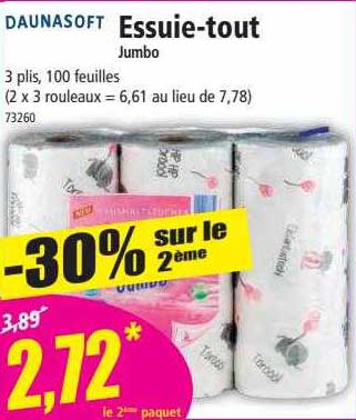 essuie-tout jumbo daunasoft