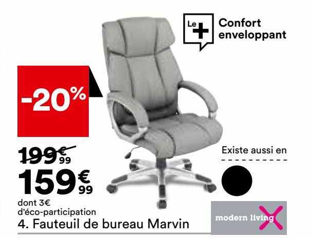 fauteuil de bureau marvin modern living