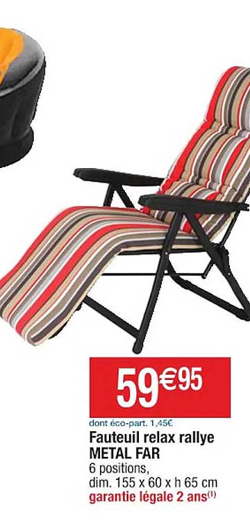 fauteuil relax rallye métal far
