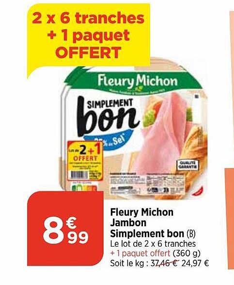 fleury michon jambon simplement bon