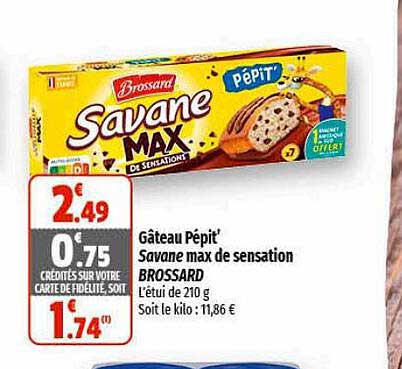 gâteau pépit' savane max de sensation brossard