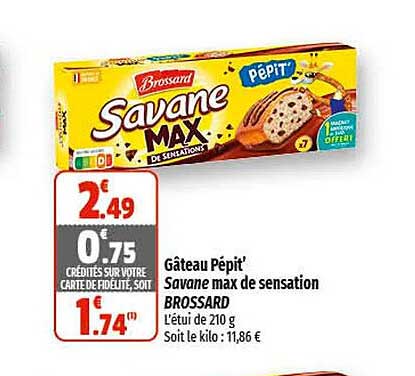 gâteau pépit' savane max de sensation brossard