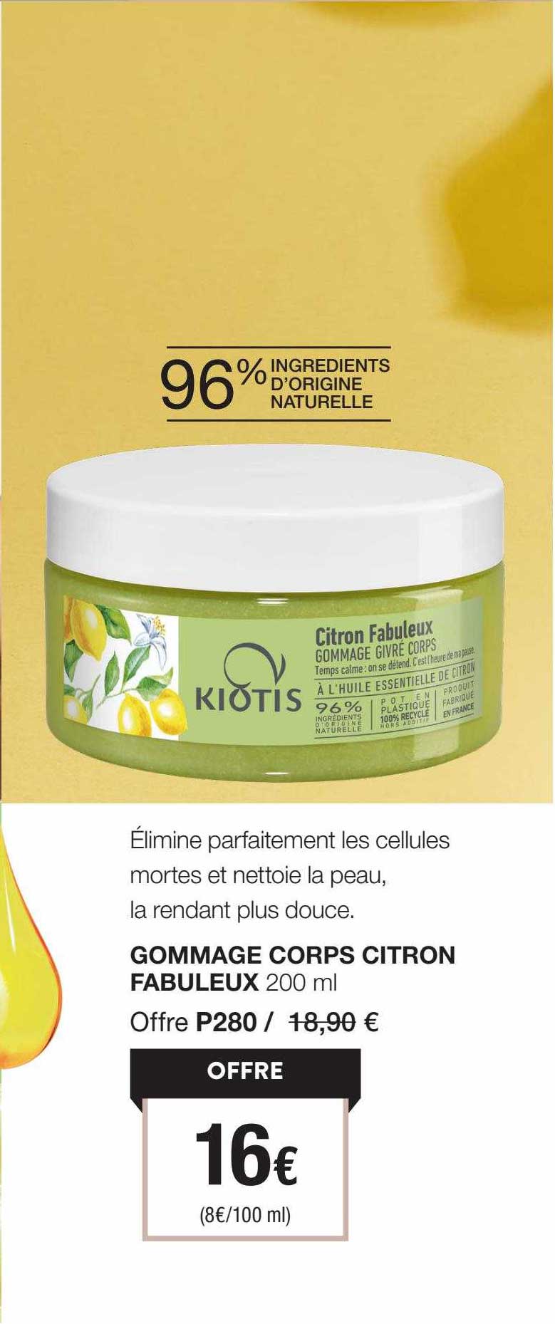 gommage corps citron fabuleux kiotis