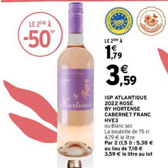 igp atlantique 2022 rosé by hortense cabernet franc hve3