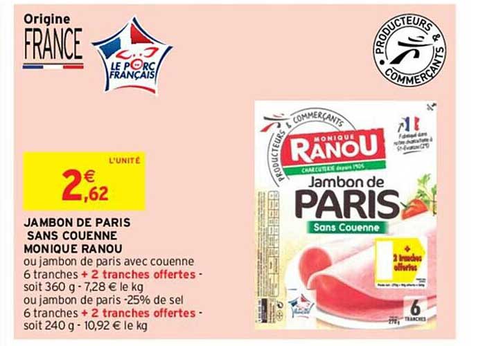 jambon de paris sans couenne monique ranou