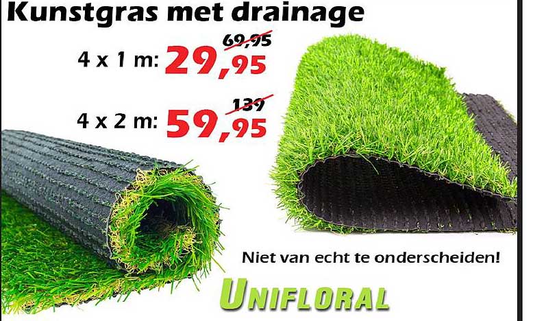 kunstgras met drainage