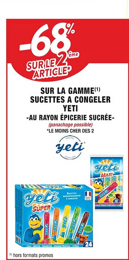 la gamme sucettes à congeler yeti