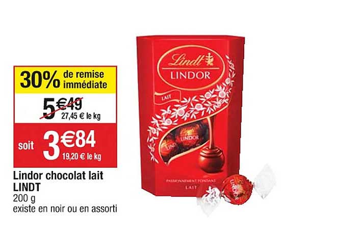Lindor Chocolat Lait Lindt