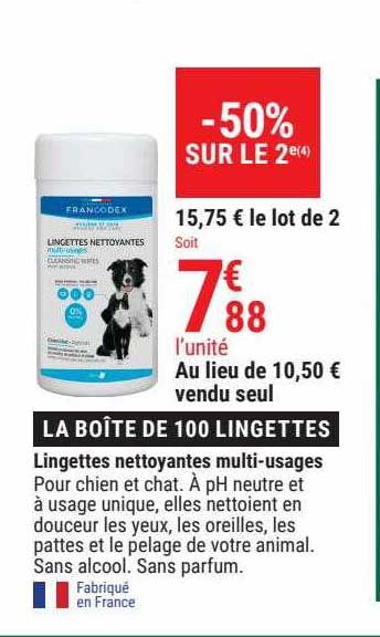 lingettes nettoyantes multi-usages