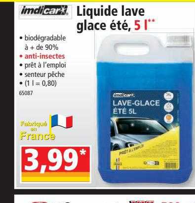 liquide lave glace été, 5l imdicar