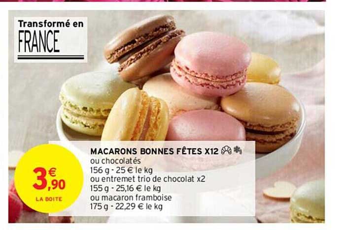 macarons bonnes fêtes x12