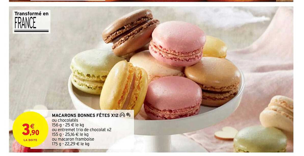 macarons bonnes fêtes x12