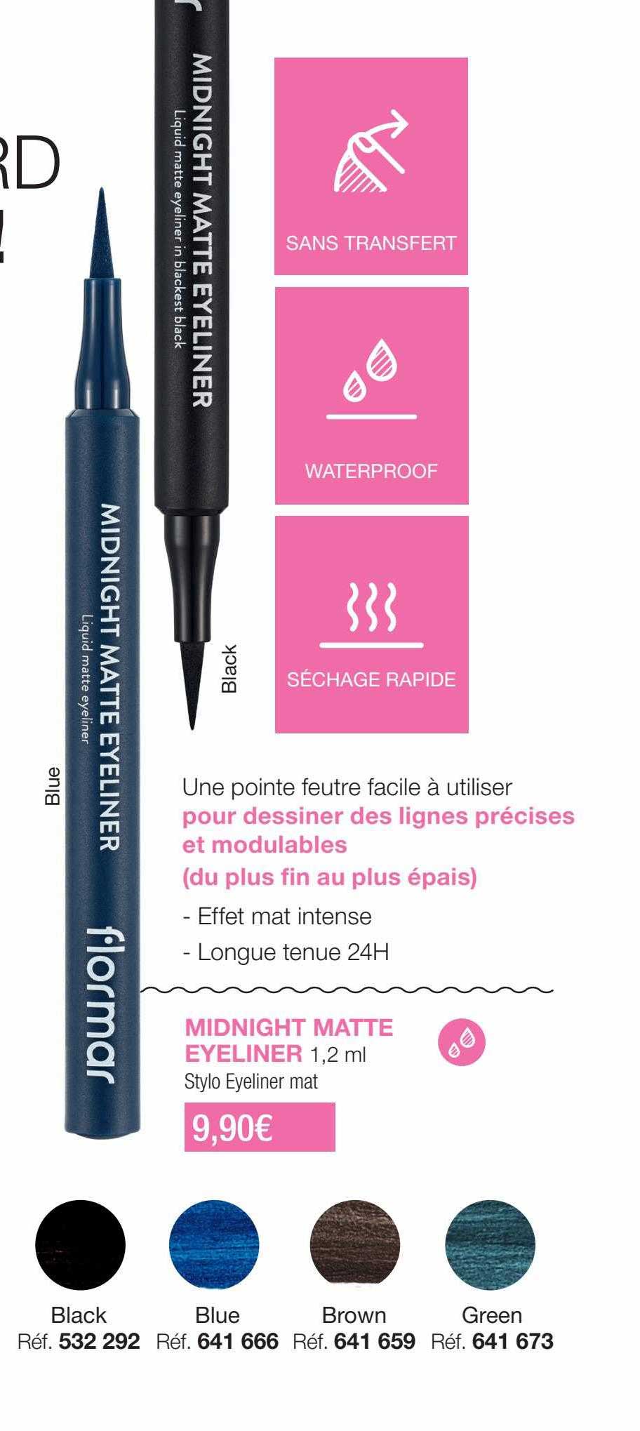 midnight matte eyeliner flormar