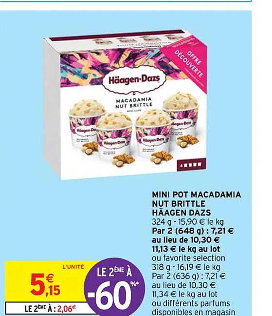 mini pot macadamia nut brittle häagen dazs