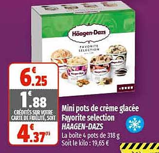 mini pots de crème glacée favorite sélection häagen-dazs