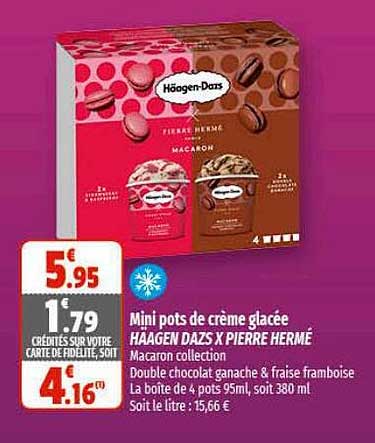 mini pots de crème glacée häagen dazs x pierre hermé