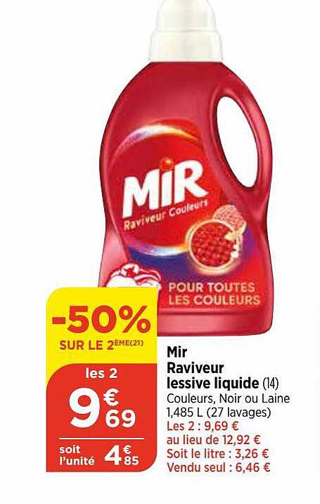 mir raviveur lessive liquide