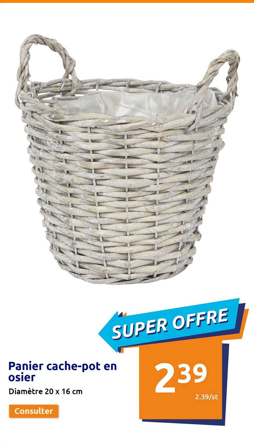 panier cache-pot en osier