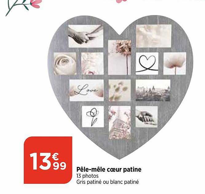 pêle-mêle cœur patine