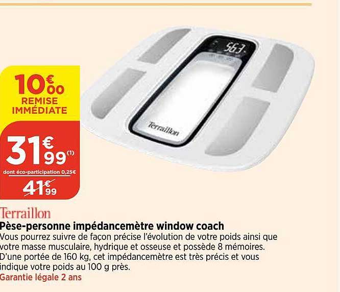 pèse-personne impédancemètre window coach terraillon