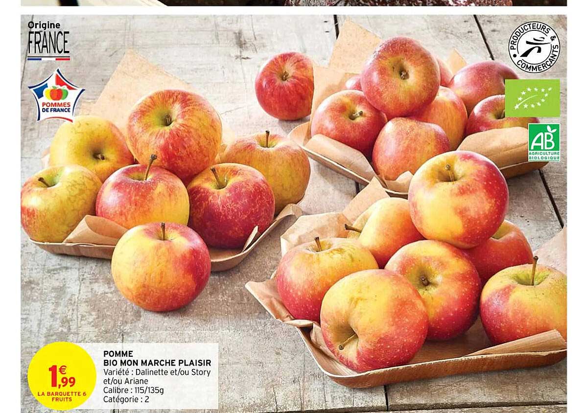 pomme bio mon marché plaisir
